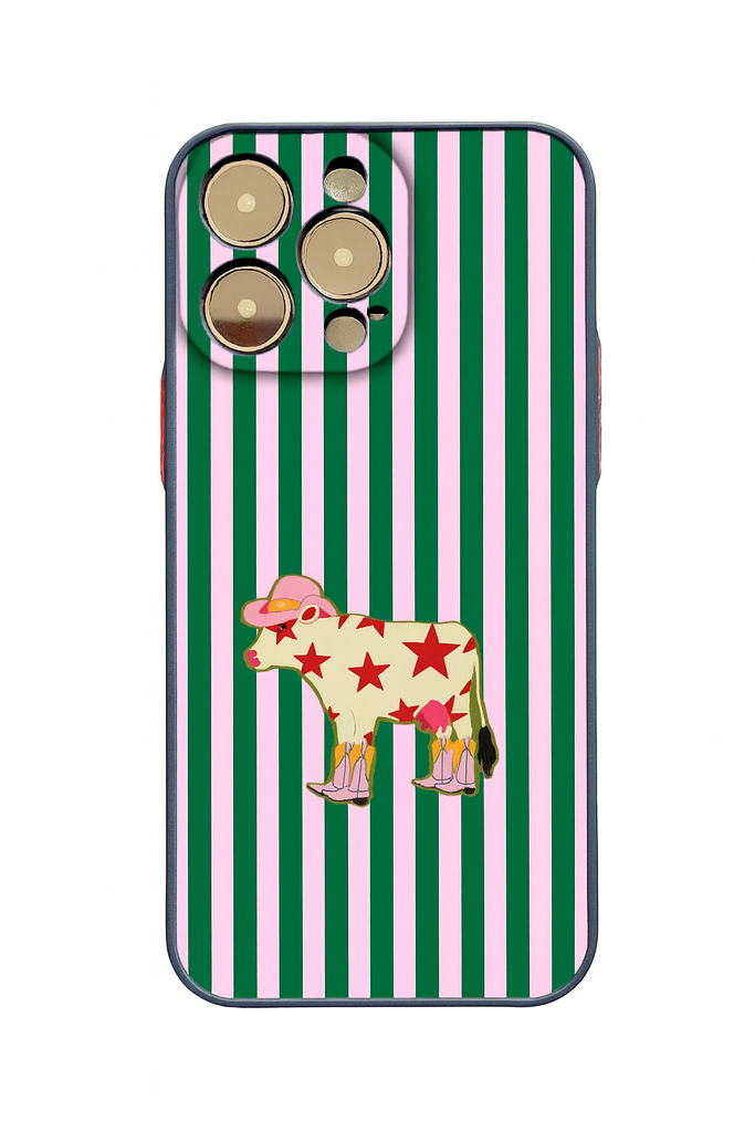 Simple Cute Green And White Plaid Animal Phone Case for Iphone 17 16 15 14 Pro Max 16 Plus 13 12 Mini 11 Pro Max XR XS X Cover
