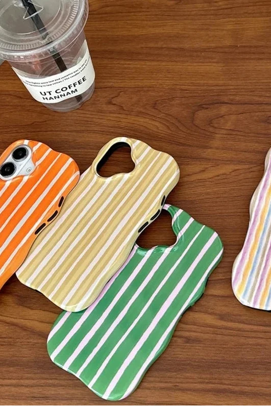 2in1 Stylish Color Collision Stripes Splicing Shockproof Protective Phone Cover Case for iPhone 17 16 15 14 13 12 Pro Max 17Air
