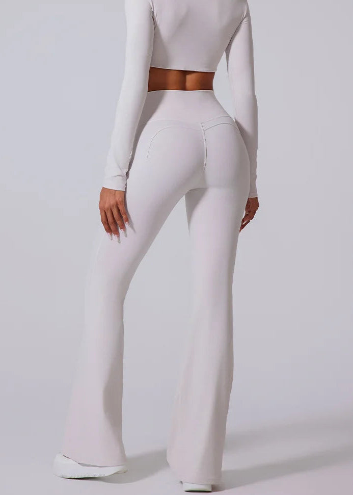 Women High Waist Flared Leggings Gym Fitness Yoga Pants Workout Runing Sport Leggings Women's Control Tummy Yoga Wide Leg Pants