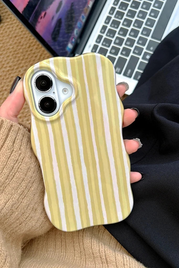 2in1 Stylish Color Collision Stripes Splicing Shockproof Protective Phone Cover Case for iPhone 17 16 15 14 13 12 Pro Max 17Air