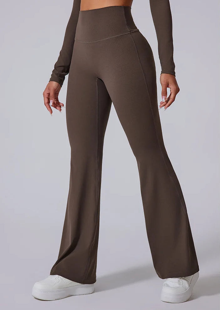 Women High Waist Flared Leggings Gym Fitness Yoga Pants Workout Runing Sport Leggings Women's Control Tummy Yoga Wide Leg Pants