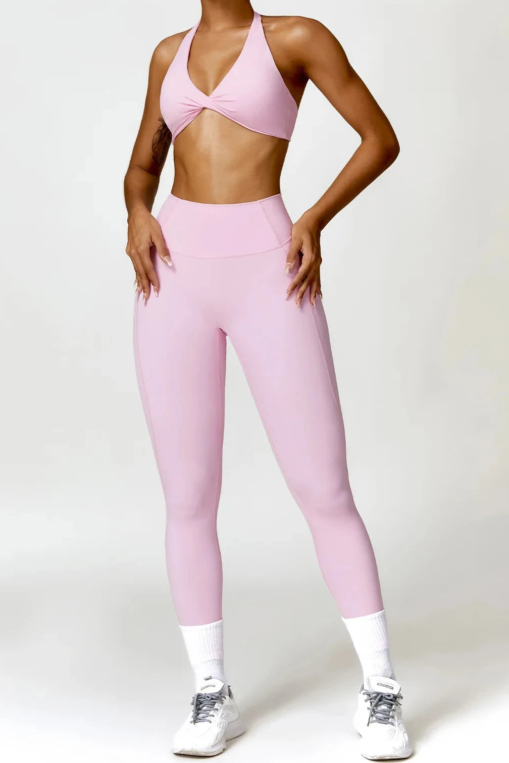 Sport Bra Leggings Suit 2PCS Yoga Set Nude Feeling Workout Sets Women Tracksuit Gym Push Up Fitness Running Workout Sportwear